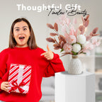Ceramic Artificial Flowers with Vase for Home Decor & Gifting