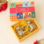 Brass Elephant Showpiece Pair with Gift Box for Housewarming, Wedding & Vastu Gifting