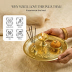 Brass Pooja Thali Set for Festival, Home & Temple