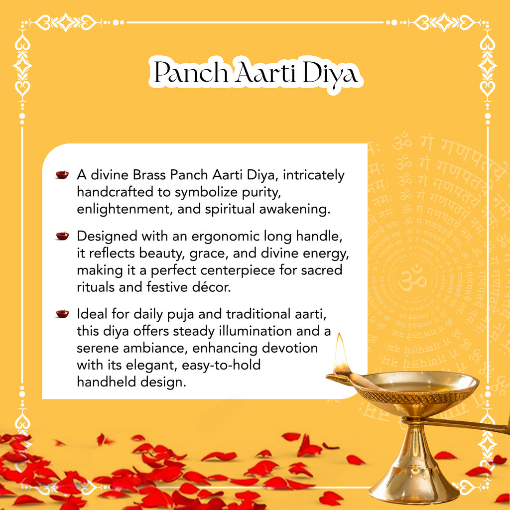Brass Diya with Stand for Puja & Home Decor