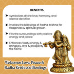 Brass Radha Krishna Idol with Gift Box for Housewarming, Wedding & Gifting