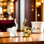 Ceramic Elephant Pair Showpiece for Home Decor & Gifting