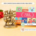 Brass Durga Idol with Gift Box for Housewarming, Wedding & Gifting