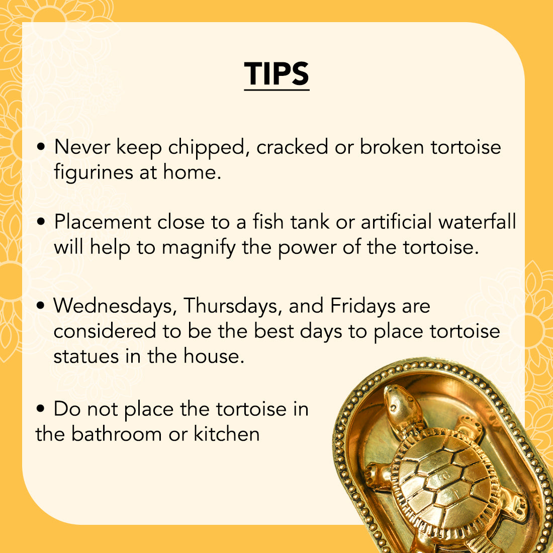 Brass Tortoise Vastu Idol for Home Decor, Office Desk & Gifting