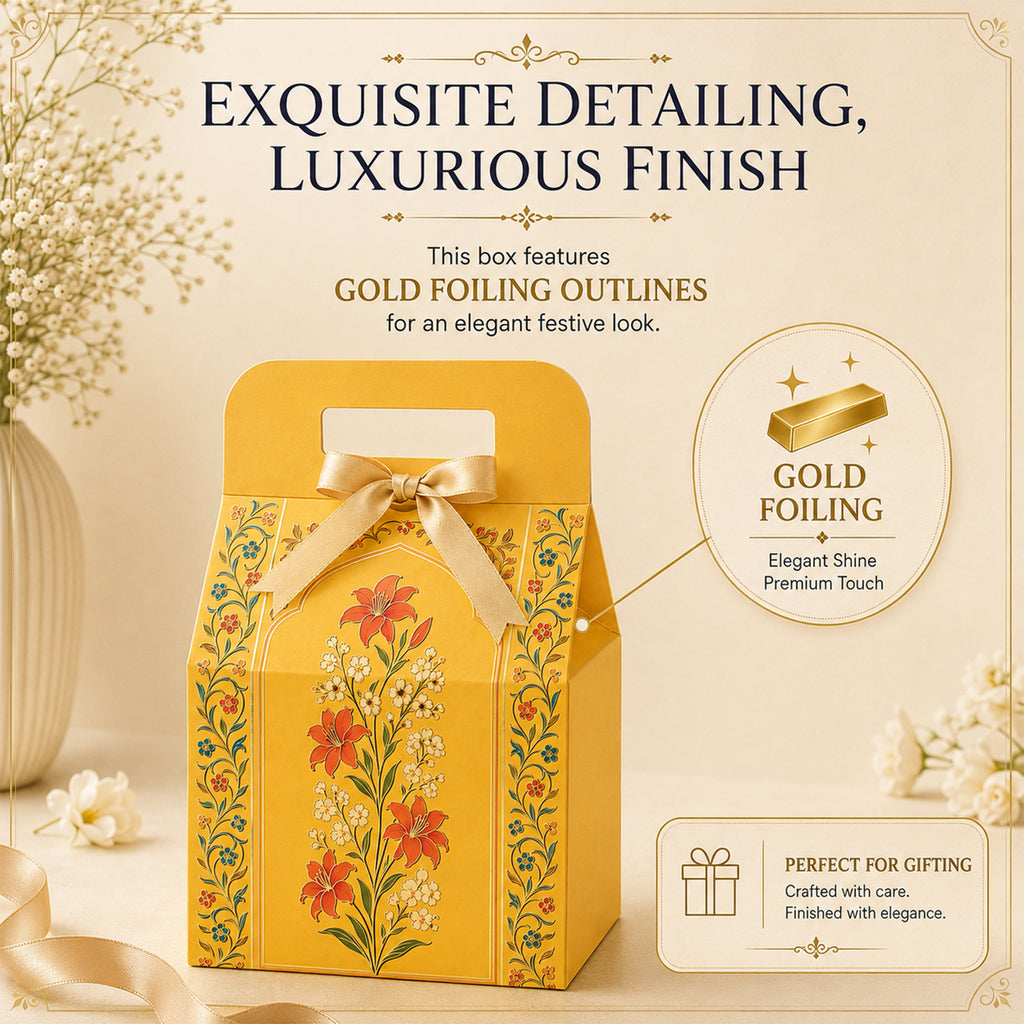 Traditional Multipurpose Foldable Gift Hamper Box Set of 2 (20.5 x 10 x 31 cm)