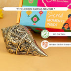 Brass Shankh Showpiece with Gift Box for Housewarming, Wedding & Gifting