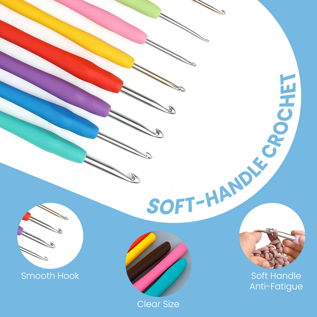 Crochet Hook & Tools Set for Beginners & DIY Craft Learning