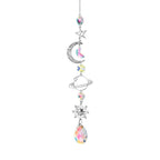 Crystal Sun Catcher Hanging with Metal Pendants for Home Decor, Car Dashboard & Gifting