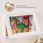 Wall Mounted Kids Art White Photo Frame (Size - 9.2x12.6 inch)