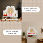 Metal Wall Mounted Temple for Pooja Room, Home Decor & Office Decor