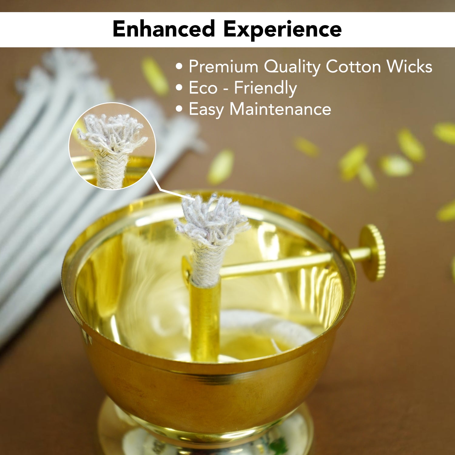 Cotton Wicks(15 cm) for Akhand Diya & Daily Puja(Pack of 12)