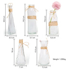 Glass Bud Vases Set of 5 for Home Decor & Gfting