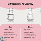 Glass Crystal Clear Bud Vases Set of 5 for Home Decor & Table Decoration