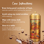 Brass Traditional Printed Filter Coffee Maker for Housewarming, Wedding & Gifting