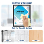 Wall Mounted Magnetic Holder Display Frame Pack of 6 for Office, Home, Store & Classroom