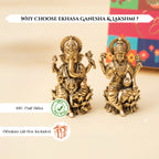 Brass Lakshmi Ganesh Idol with Gift Box for Housewarming, Wedding & Vastu Gifting