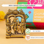 Brass Ram Darbar Idol with Gift Box for Housewarming, Wedding & Gifting