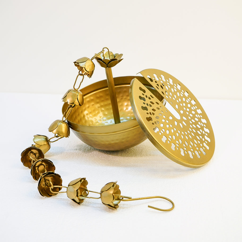 Metal Hanging Dhoop Dani for Pooja & Home Decor