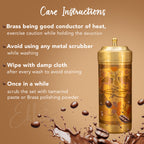 Brass Traditional Printed Filter Coffee Maker for Housewarming, Wedding & Gifting