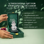 999 Silver Plated Ganesh Idol with Green Velvet Gift Box for Vastu , Housewarming & Wedding Gift