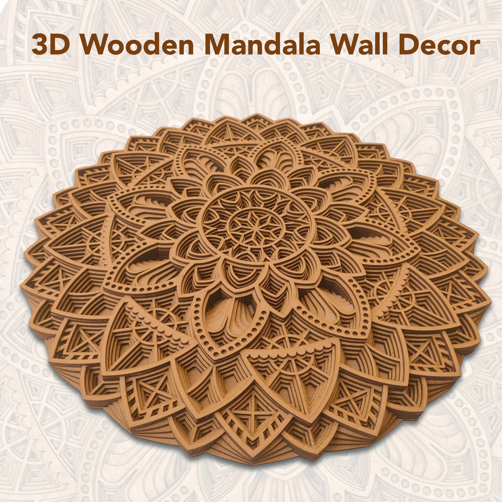 3D Mandala Wooden Wall Art for Home Decor & Gifting