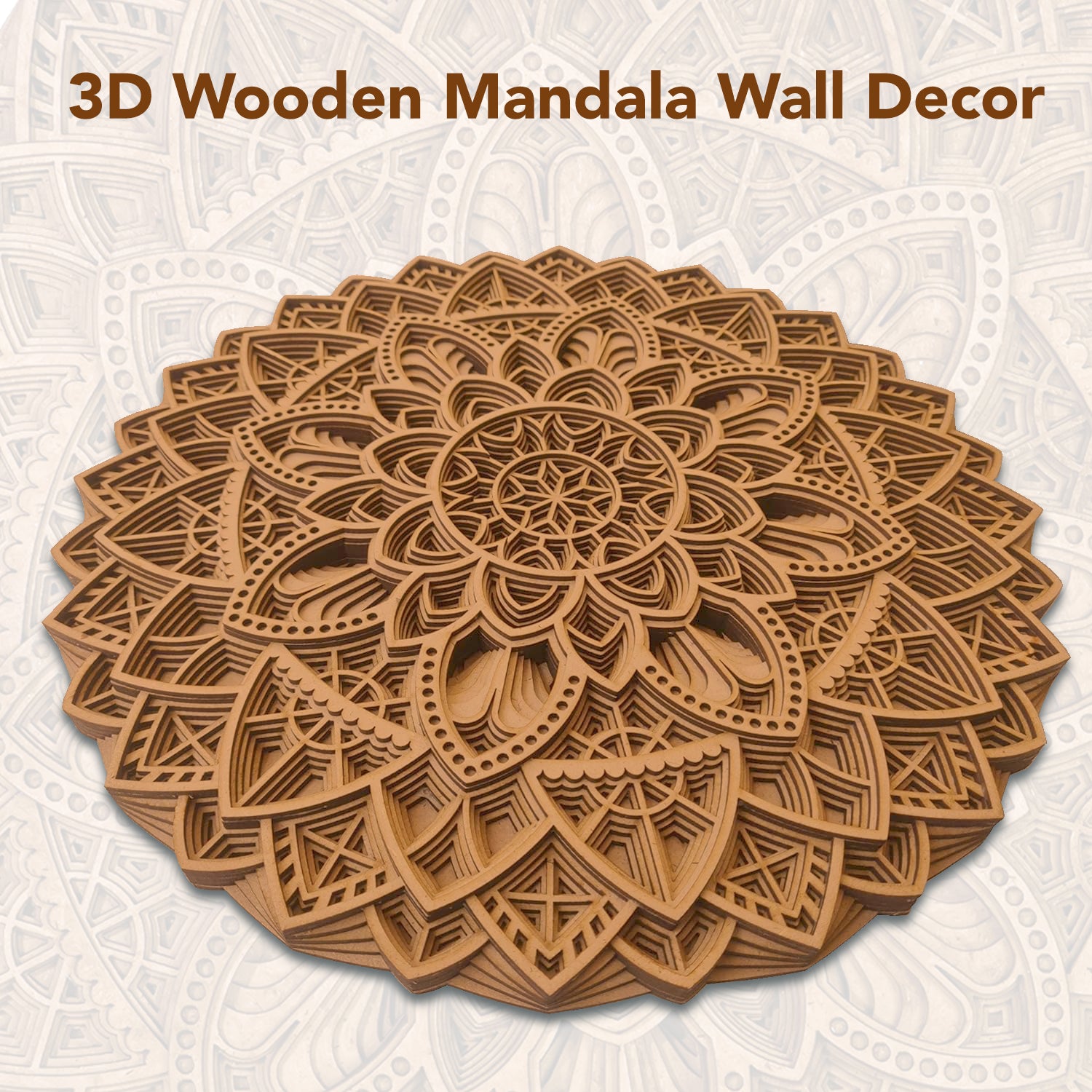3D Mandala Wooden Wall Art for Home Decor & Gifting