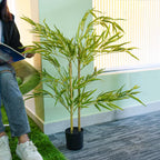 Bamboo Artificial Plant with Pot for Home & Office Decor