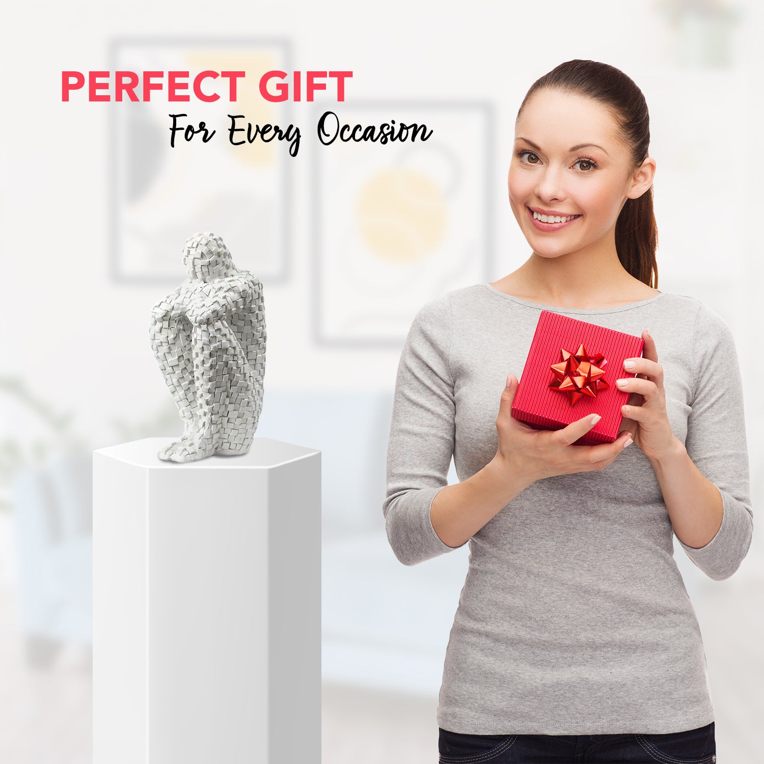 Resin Brick Man  Showpiece for Home Decor ,Living Room, TV Unit, Showcase Shelf & Office