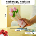 Artificial Tulip Flower with Pot for Home Decor & Gifting