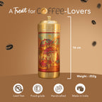 Brass Traditional Printed Filter Coffee Maker for Housewarming, Wedding & Gifting
