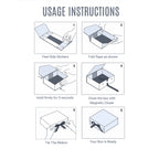 Foldable Multipurpose Empty Gift Hamper Box with Magnetic Closure & Ribbon (21.5 x 21 x 9.5 cm)