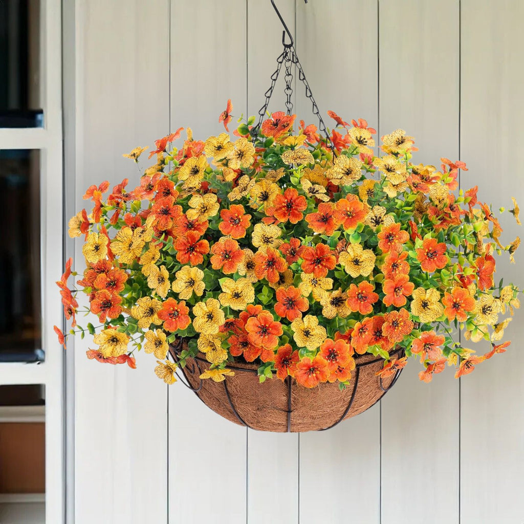 Hanging Artificial Faux Flowers Plant for Balcony Home Decor & Outdoor Decoration
