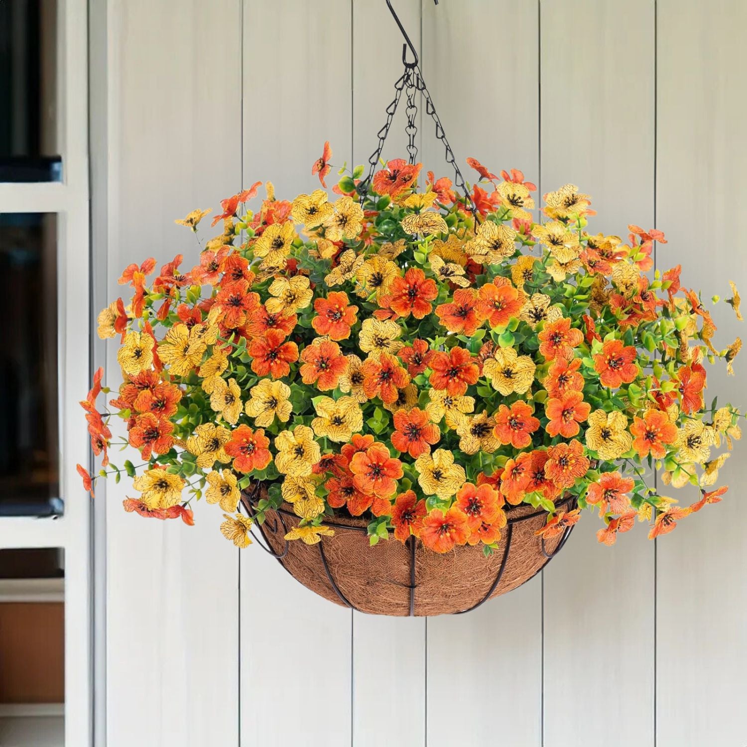 Hanging Artificial Faux Flowers Plant for Balcony Home Decor & Outdoor Decoration
