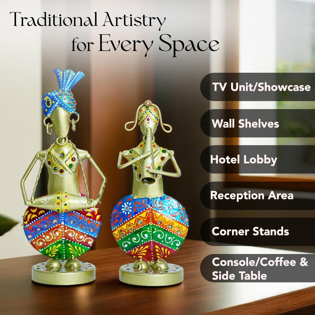 Ekhasa Rajasthani Musicians Figurine - Gift for housewarming