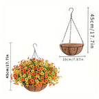 Hanging Artificial Faux Flowers Plant for Balcony Home Decor & Outdoor Decoration