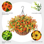 Hanging Artificial Faux Flowers Plant for Balcony Home Decor & Outdoor Decoration