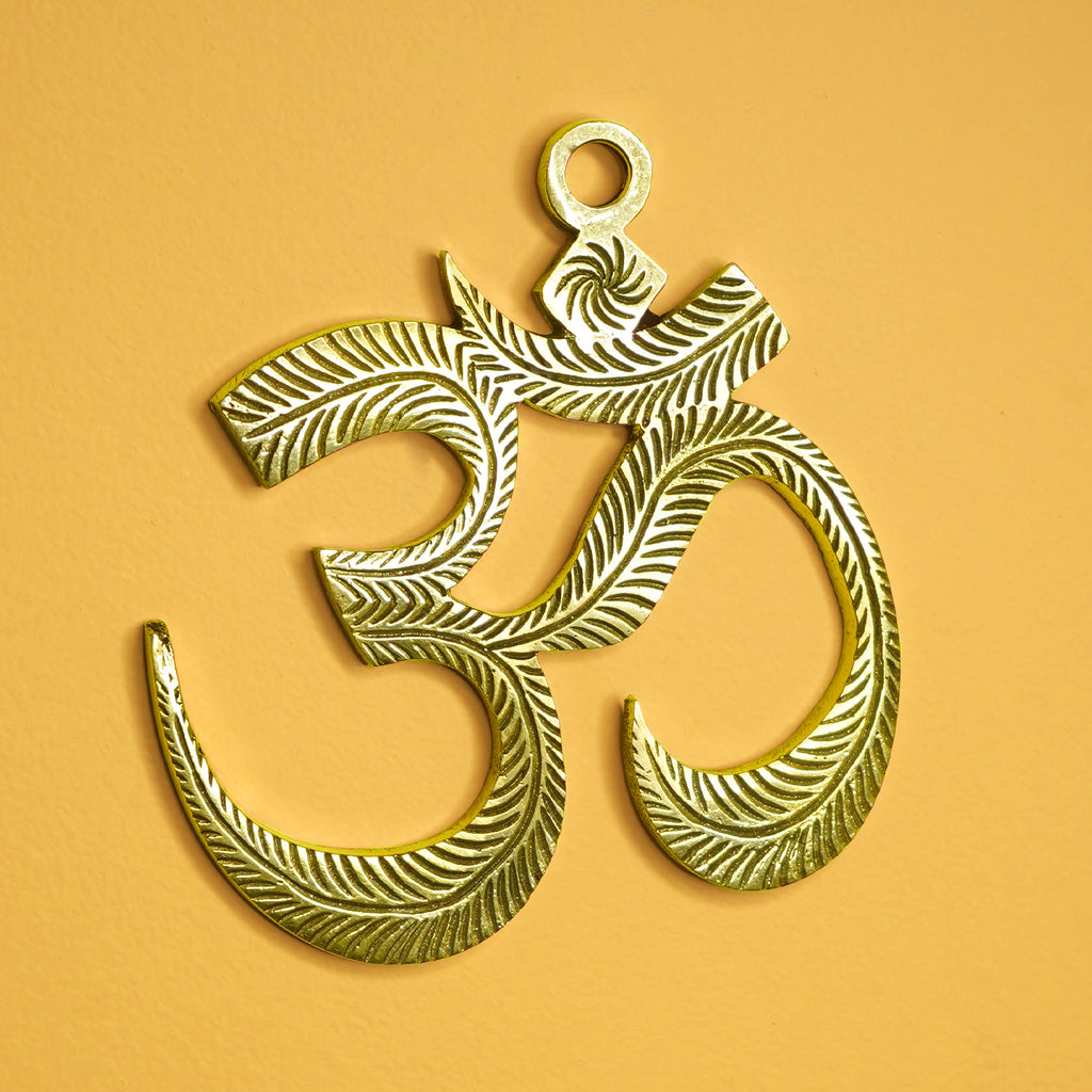 Brass Om Wall Hanging Yantra for Home Decor & Gifting