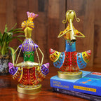 Rajasthani Musicians Showpieces Set of 2 for Home Decor, Table , Living Room & Gifting