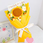Yellow Sunflower Crochet Flowers Bouquet for Home Decor & Gifting