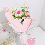 Pink & White Rose Crochet Flower Bouquet for Home Decor & Gifting