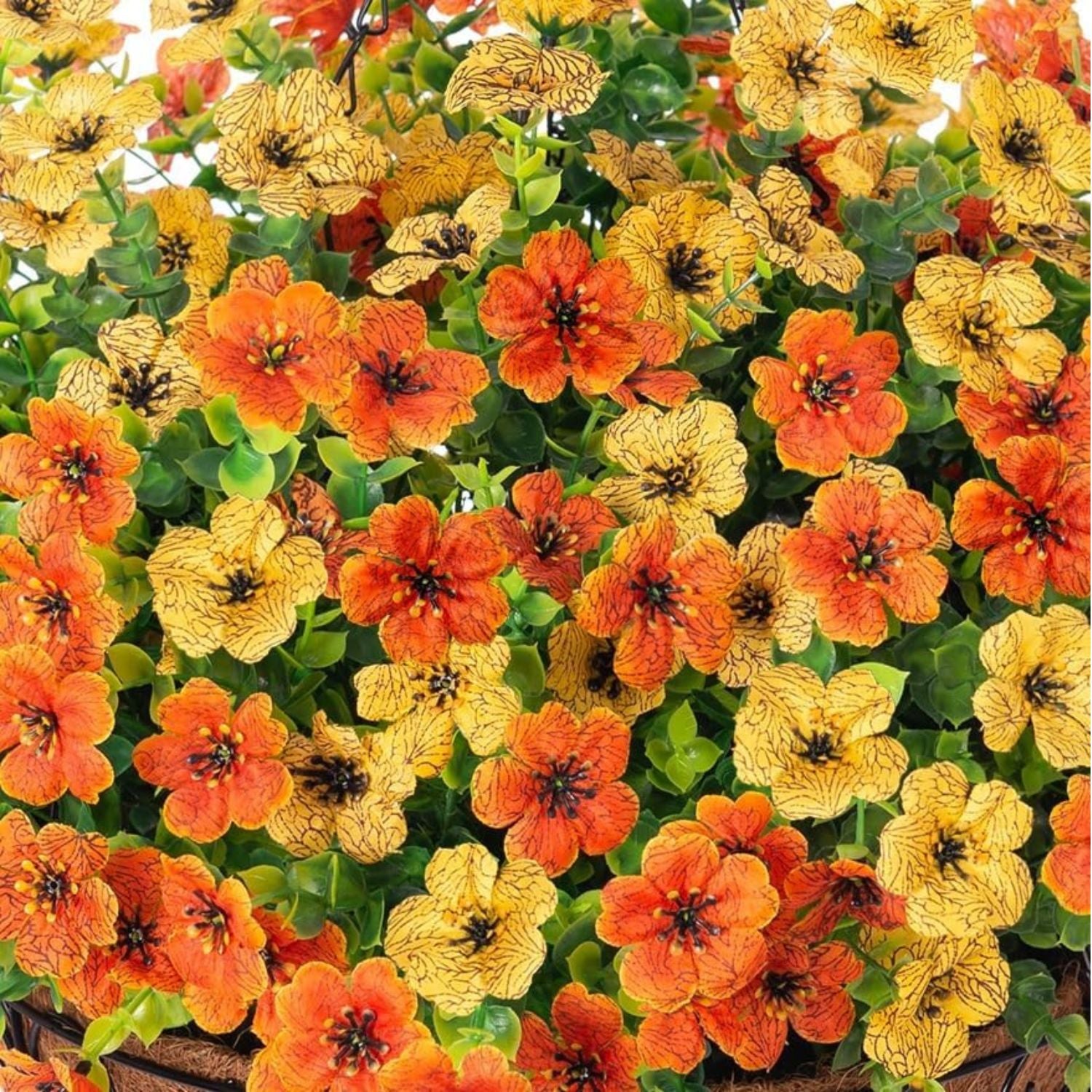 Hanging Artificial Faux Flowers Plant for Balcony Home Decor & Outdoor Decoration