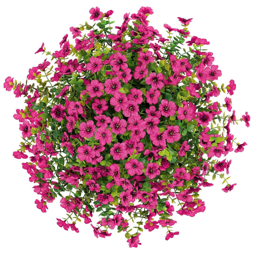 Hanging Artificial Faux Flowers Plant Basket for Balcony Home Decor & Outdoor Decoration