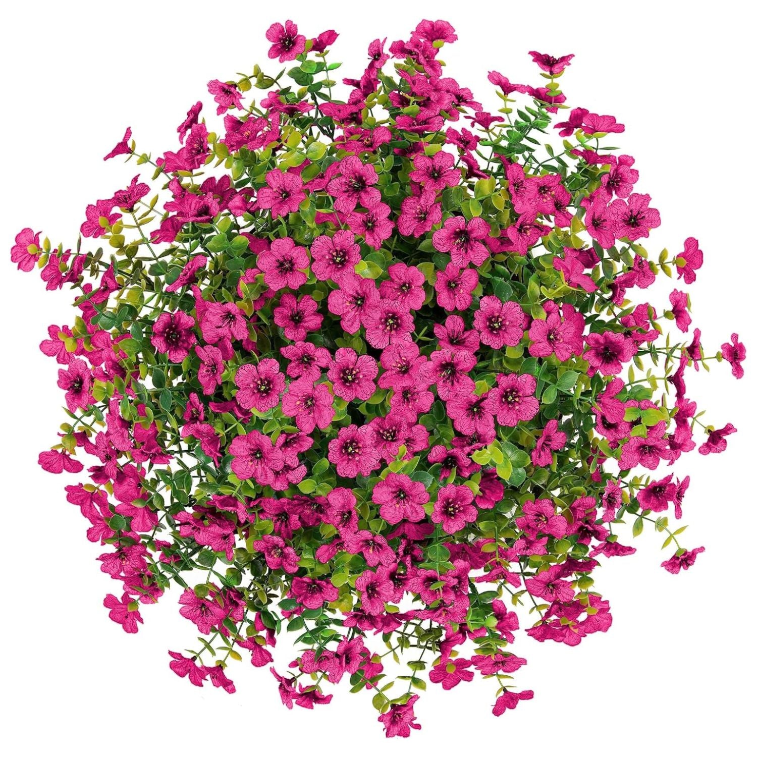 Hanging Artificial Faux Flowers Plant Basket for Balcony Home Decor & Outdoor Decoration