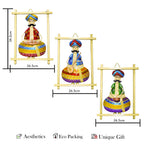 Rajasthani Musicians Metal Wall Hanging Set for Living Room, Bedroom & Home Decor