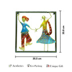 Rajasthani Garba Dancers Metal Wall Hanging for Living Room & Home Decor
