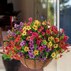 Hanging Artificial Faux Flowers Plant for Balcony Home Decor & Outdoor Decoration