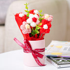 Cherry Blossom Crochet Flowers Bouquet for Home Decor & Gifting