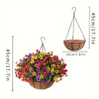 Hanging Artificial Faux Flowers Plant for Balcony Home Decor & Outdoor Decoration