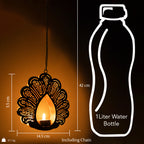 Peacock Design Hanging Tealight Candle Holder for Home Decor(Set of 2)