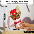 Red Rose Crochet Flowers Bouquet for Home Decor & Gifting